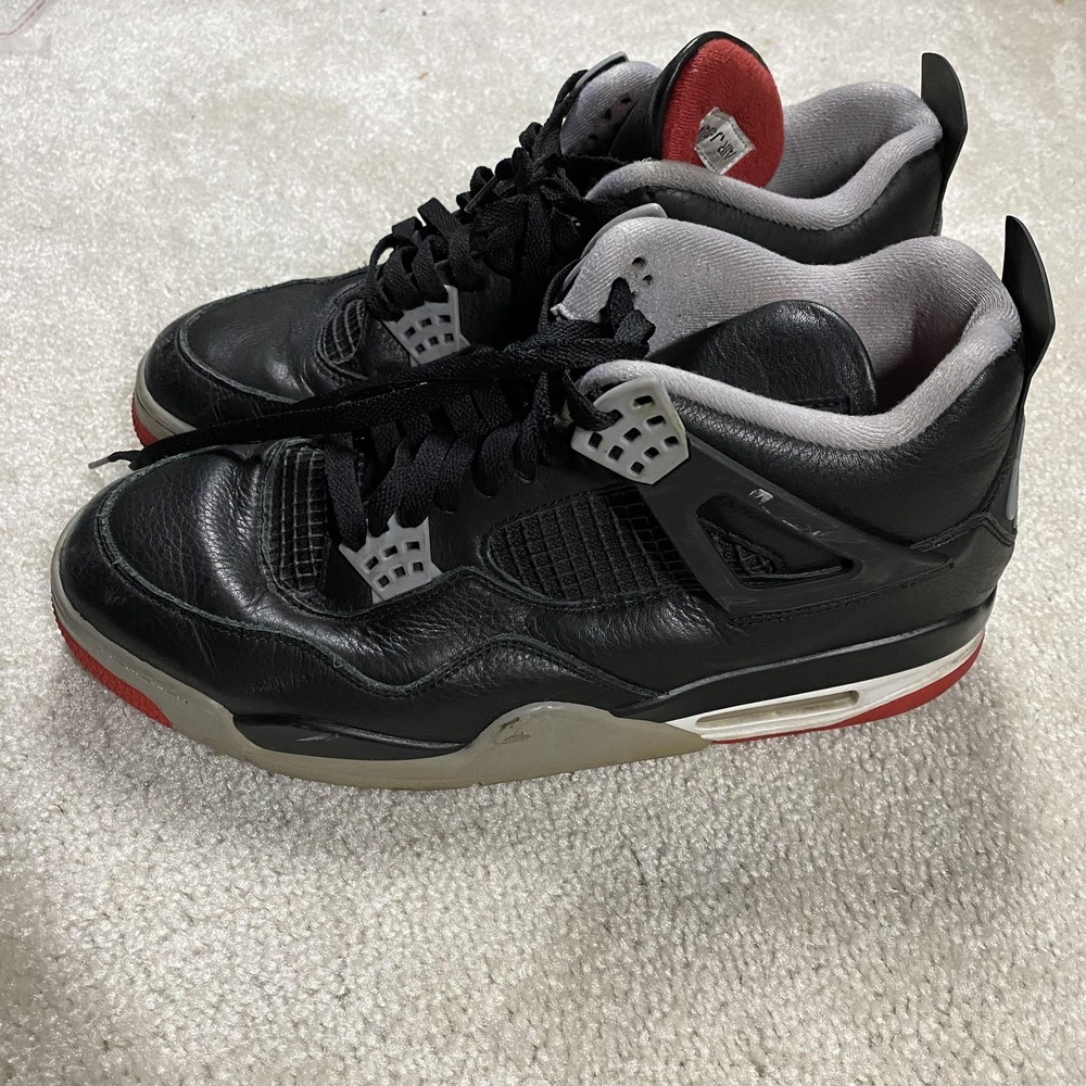 Jordan 4 Retro Bred Reimagined Shoes Mens Size 12 Black Basketball FV5029-006